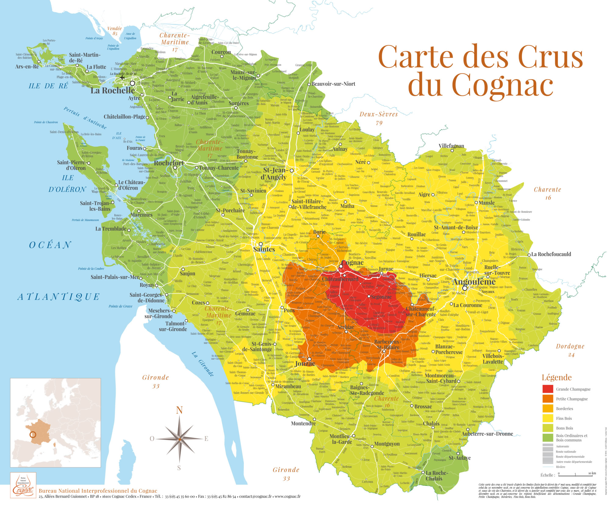 Crus de Cognac - un vaste territoire